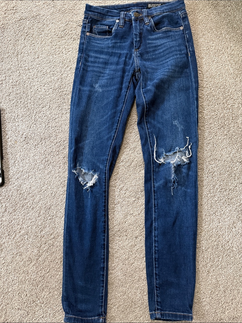 Blank NYC Indigo Ripped Skinny Jeans